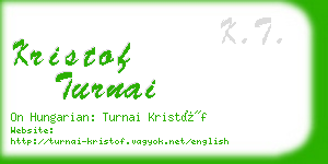 kristof turnai business card